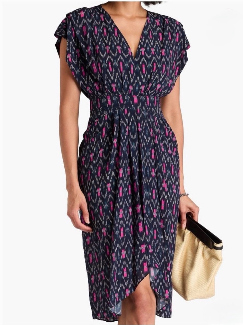 Isabel Etoile Marant | Ikat V-Neck Dress, 8
